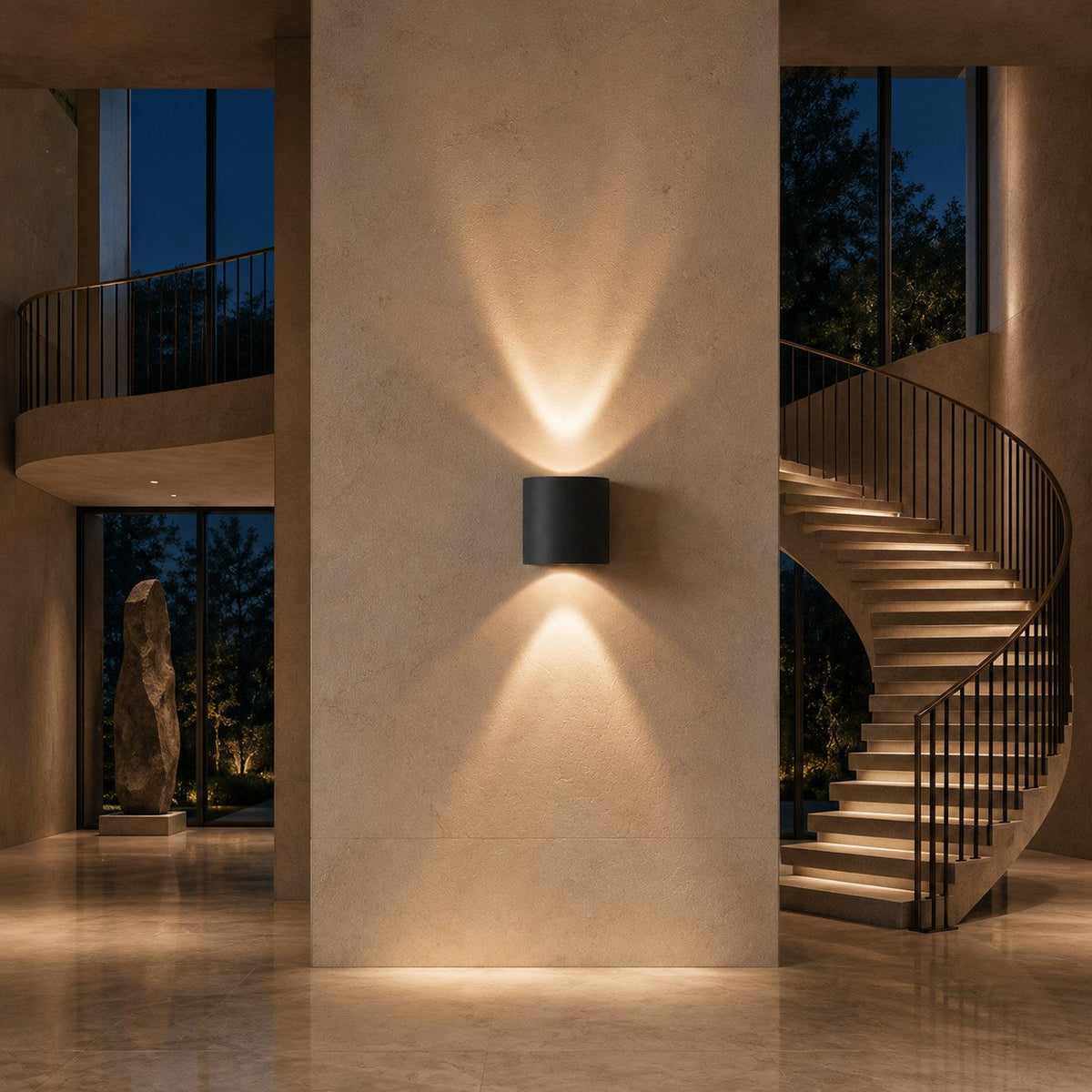 Slim Aluminium Up & Down LED Wall Light Waterproof Indoor Outdoor Sconce