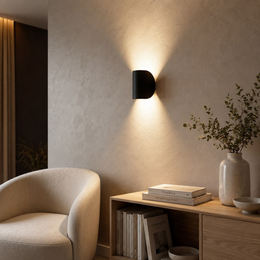Aluminium Up Down LED Wall Light 700 Lumen Hardwired Compact Wall Washer