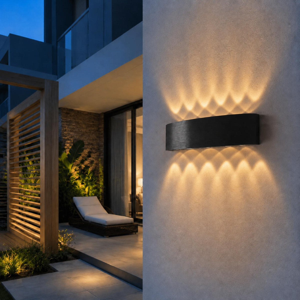 Slim Aluminium Up & Down LED Wall Light Waterproof Indoor Outdoor Sconce