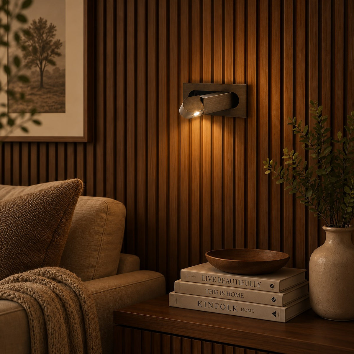 Aluminium LED Bedside Reading Wall Light Adjustable Triac Dimmable Six Finishes