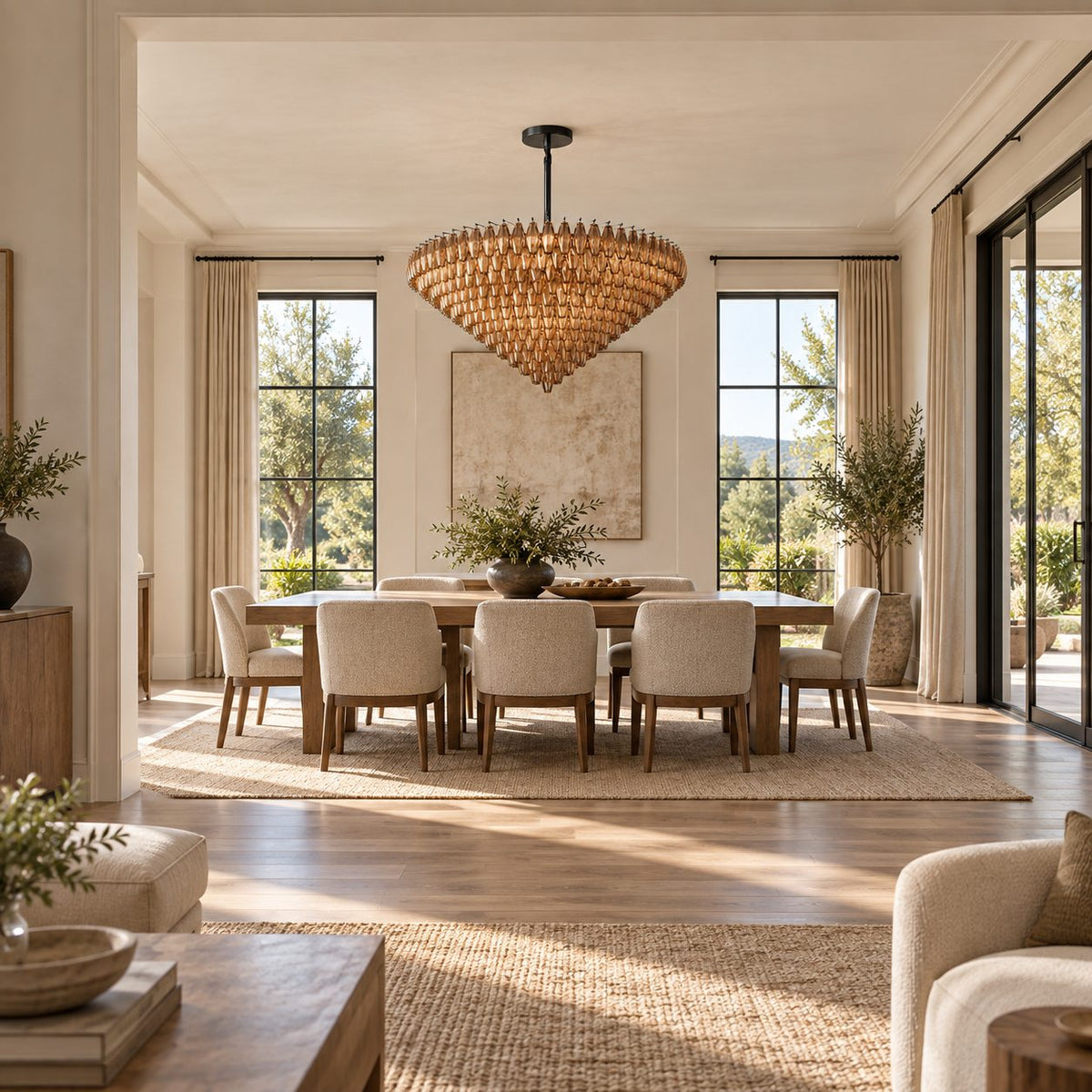 Inverted Dome Glass Prism Chandelier 8 to 13 Tier in Brass Black or Nickel