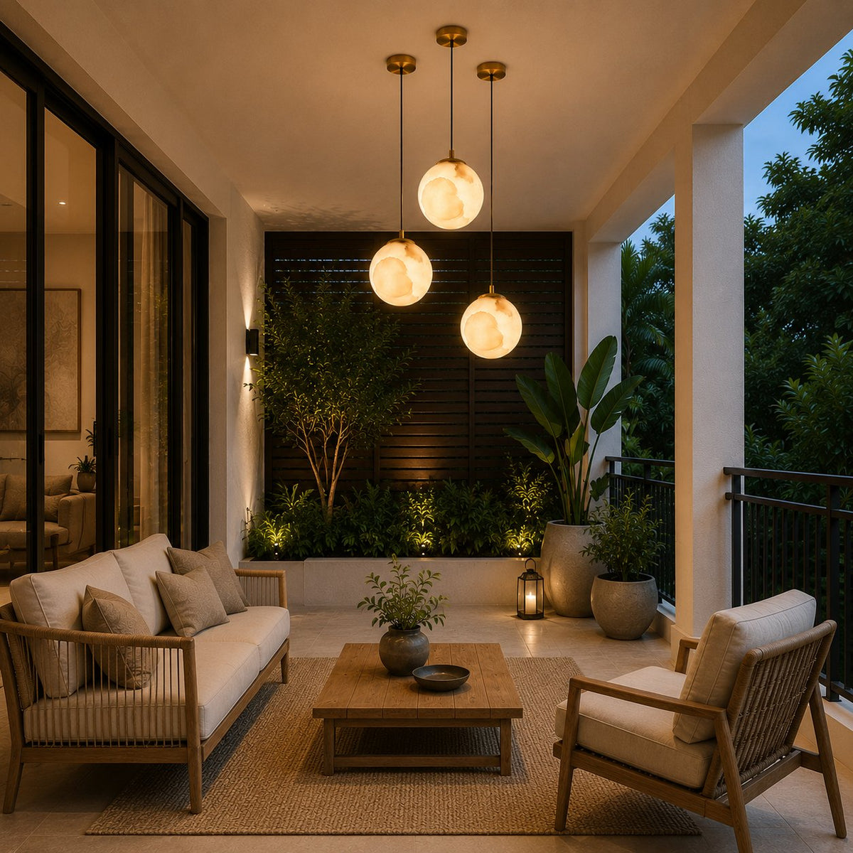Alabaster Globe Mini Pendant Light Black or Brass Integrated LED for Bedside