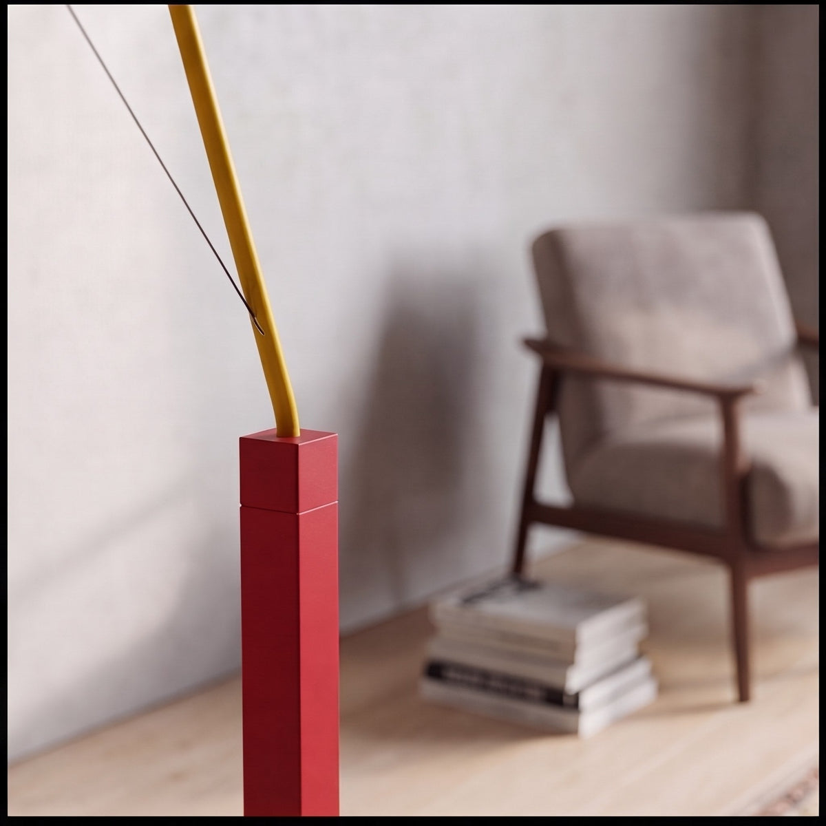 Primary Colour Floor Lamp with Aluminium Shade COB LED Warm Light Telescopic