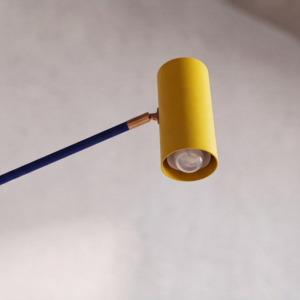 Primary Colour Floor Lamp with Aluminium Shade COB LED Warm Light Telescopic