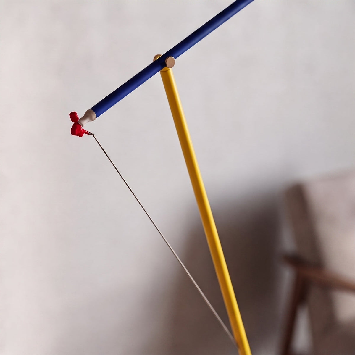 Primary Colour Floor Lamp with Aluminium Shade COB LED Warm Light Telescopic