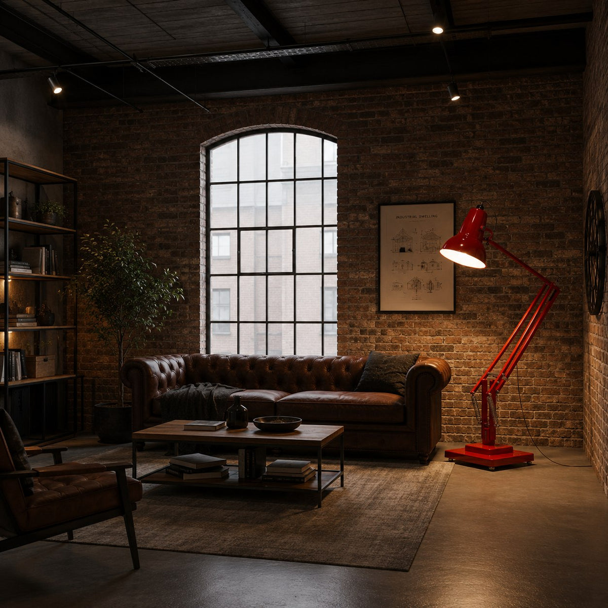 Oversized Giant Metal Floor Lamp 250 cm Statement Light for Living Room