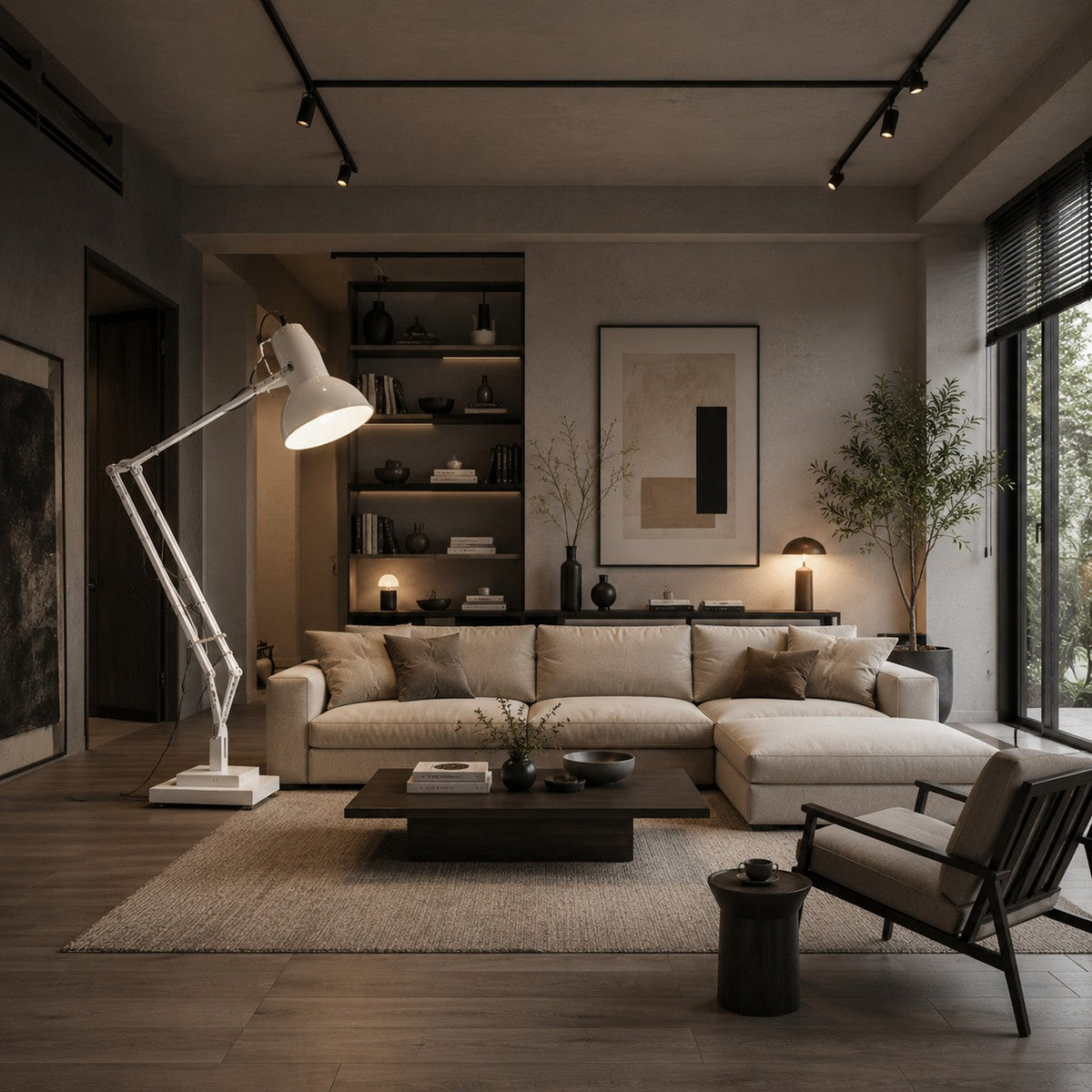 Oversized Giant Metal Floor Lamp 250 cm Statement Light for Living Room