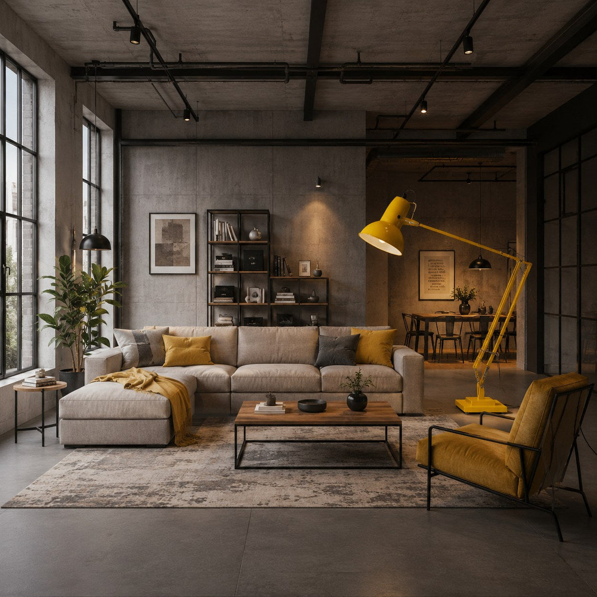 Oversized Giant Metal Floor Lamp 250 cm Statement Light for Living Room
