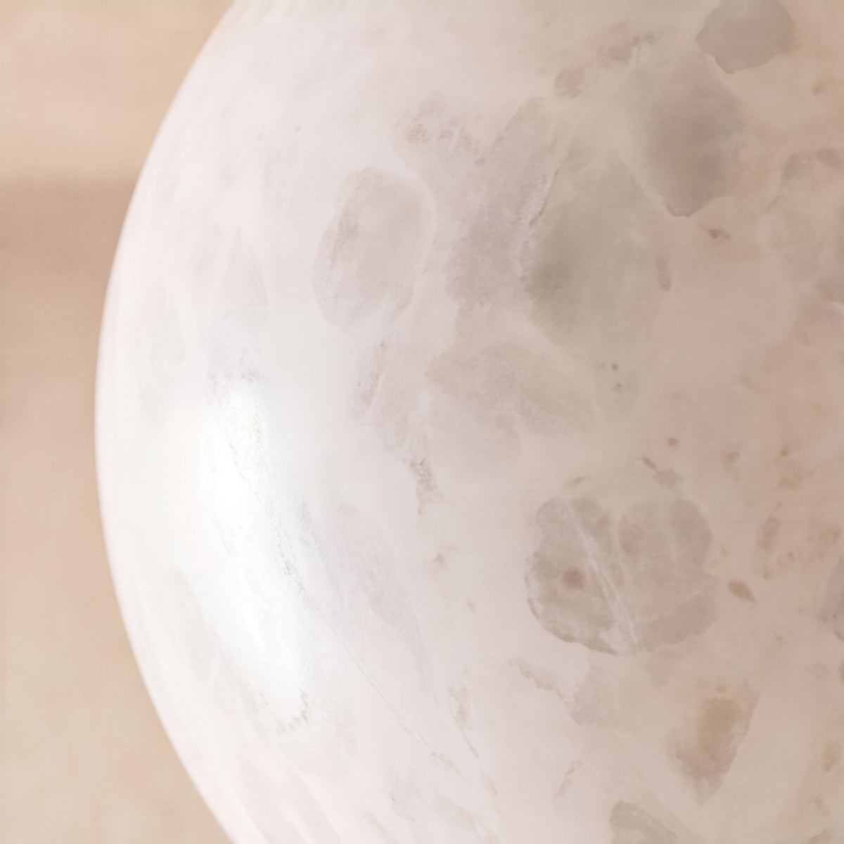 Alabaster Marble Cube or Globe Flush Mount Ceiling Light with Copper Base
