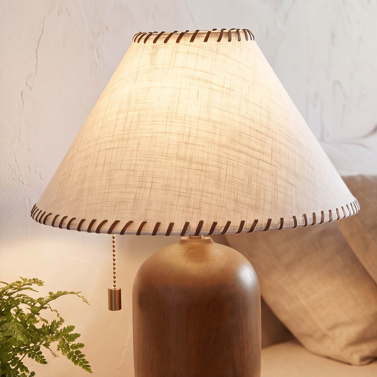 Walnut Wood Adjustable Table Lamp LED for Desk Nightstand & Home Office