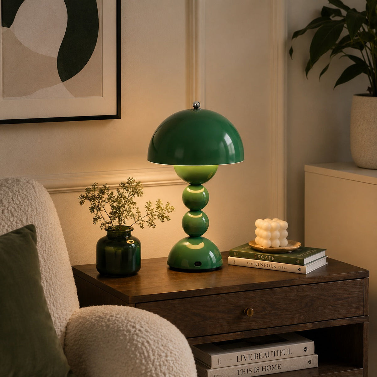 Flower Bud Acrylic Table Lamp Portable Touch LED USB Rechargeable