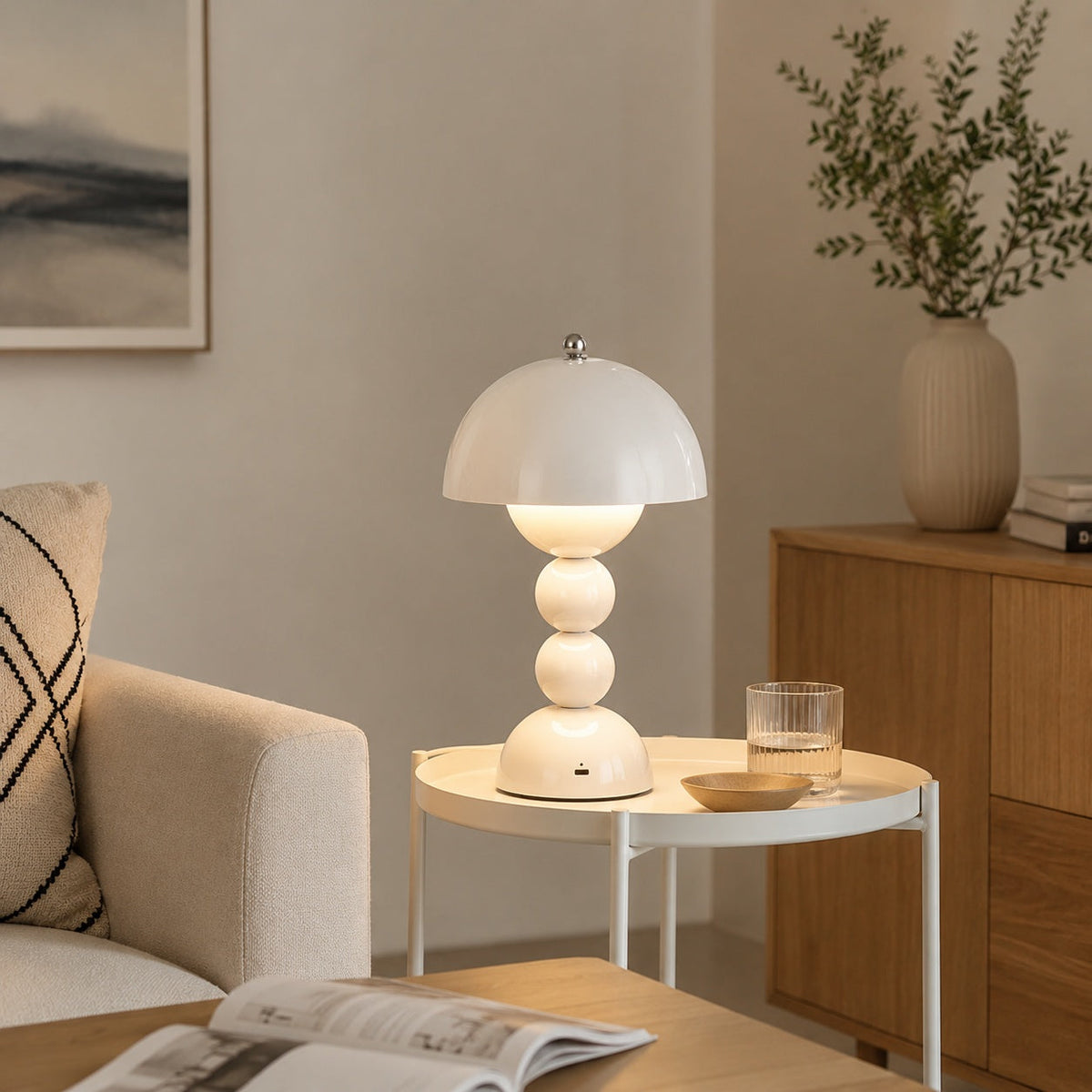 Flower Bud Acrylic Table Lamp Portable Touch LED USB Rechargeable