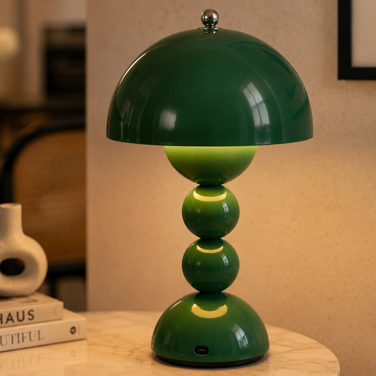 Flower Bud Acrylic Table Lamp Portable Touch LED USB Rechargeable