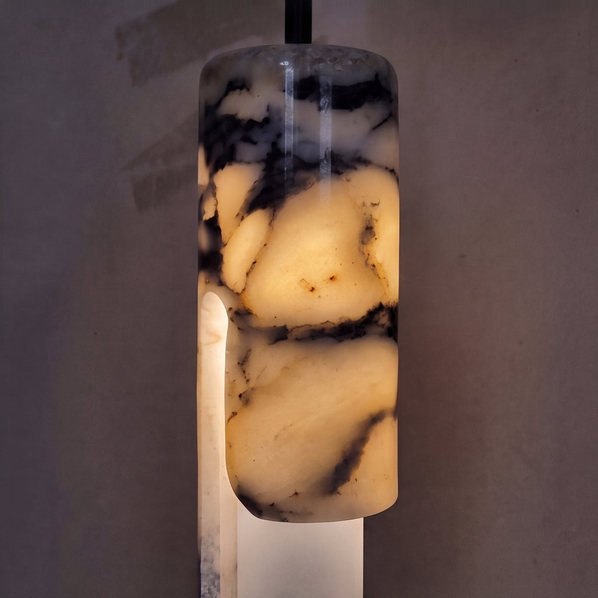 Alabaster Marble Mini Pendant Light 5W Warm LED for Bedside & Reading Nook