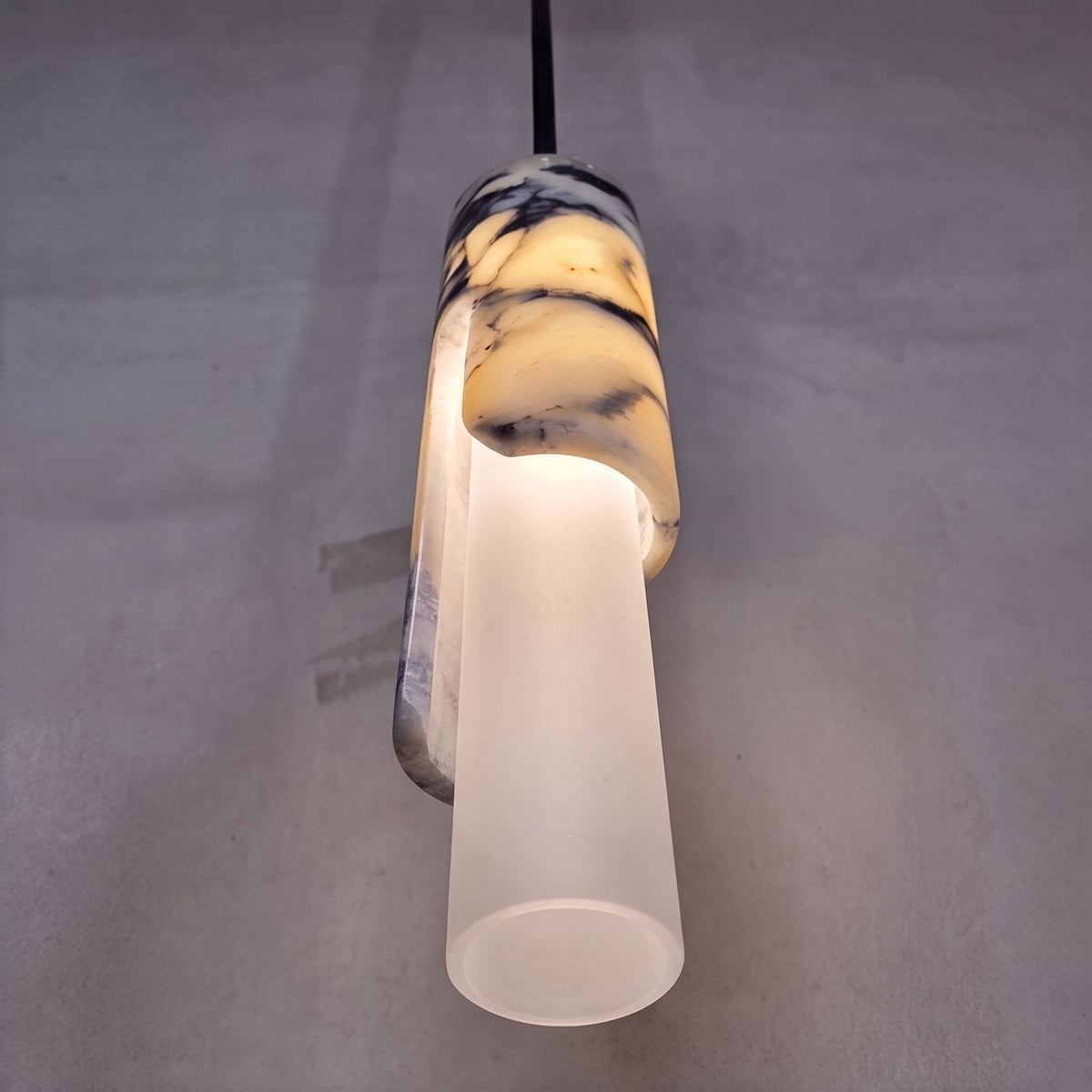 Alabaster Marble Mini Pendant Light 5W Warm LED for Bedside & Reading Nook