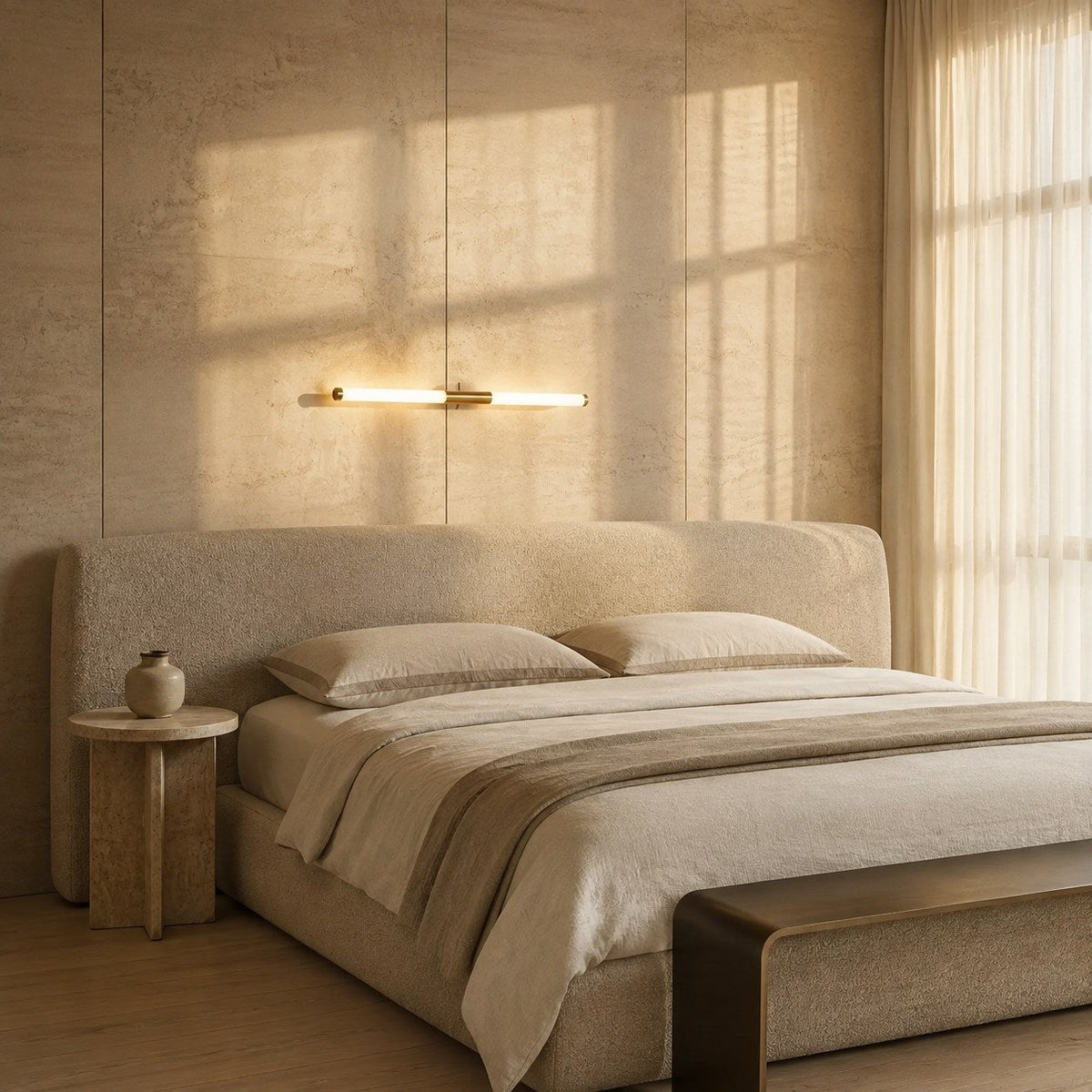 Ultra-Slim Linear LED Bathroom Wall Light Horizontal or Vertical Dimmable