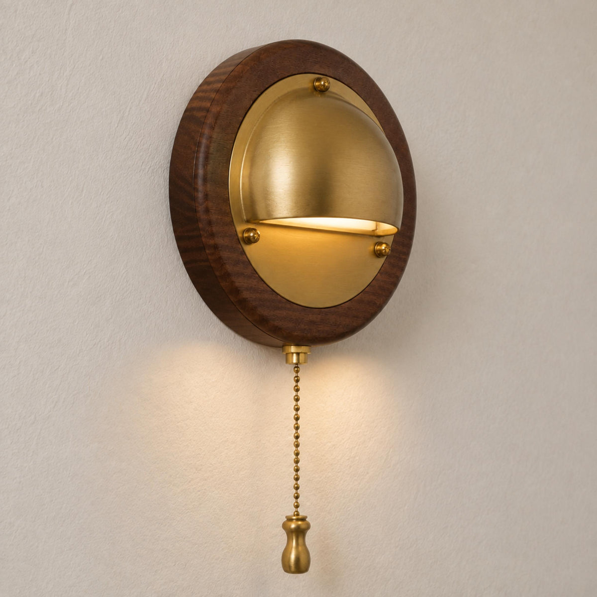 Walnut & Brass Adjustable LED Wall Light Directional Sconce Brass or Silver