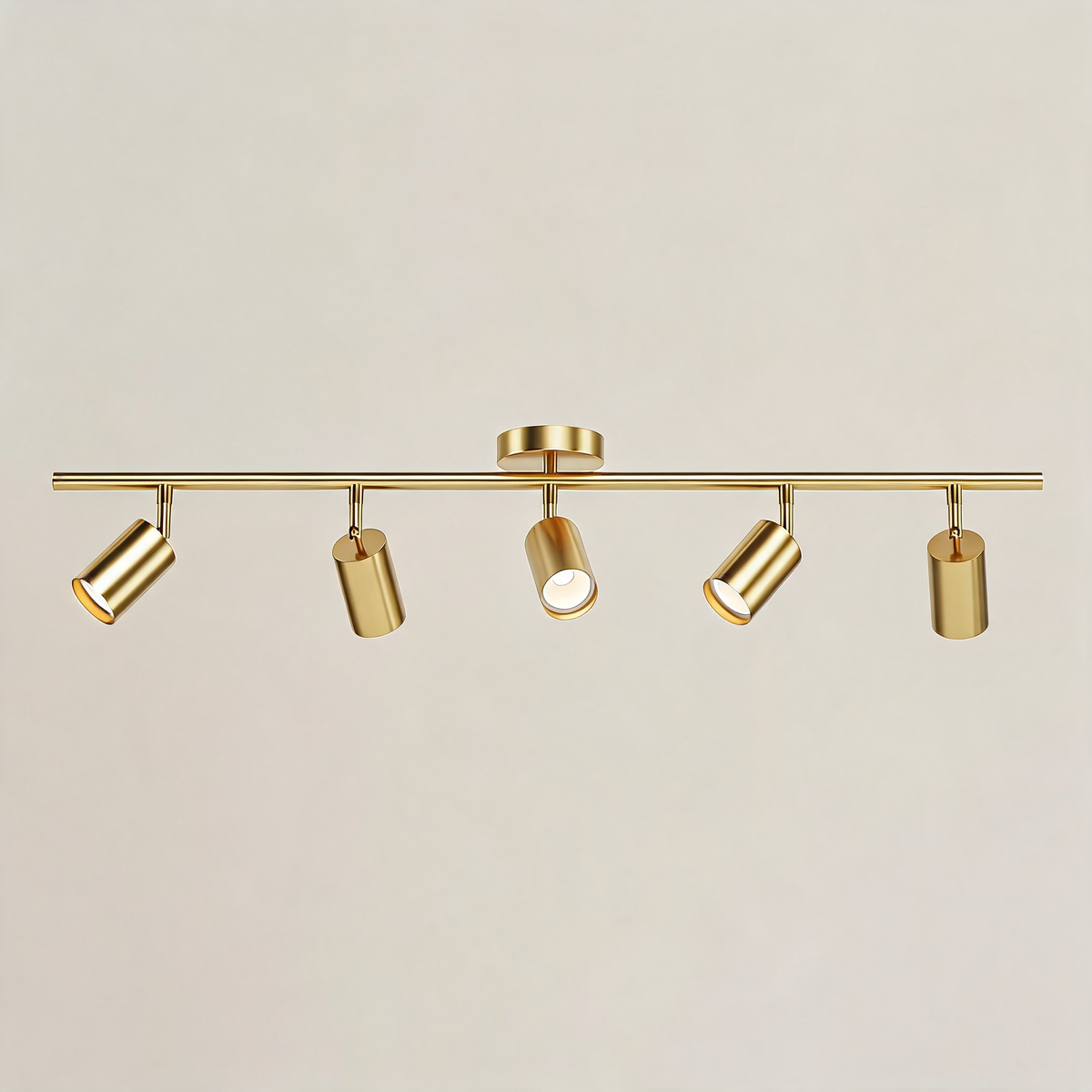 Adjustable Spotlight Ceiling Light Bar 1 to 5 Heads in Black or Gold