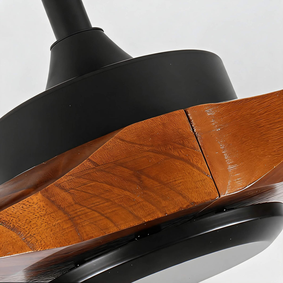 Walnut Wood Blade Outdoor Ceiling Fan IP65 Waterproof 6 Speed 105 to 152 cm