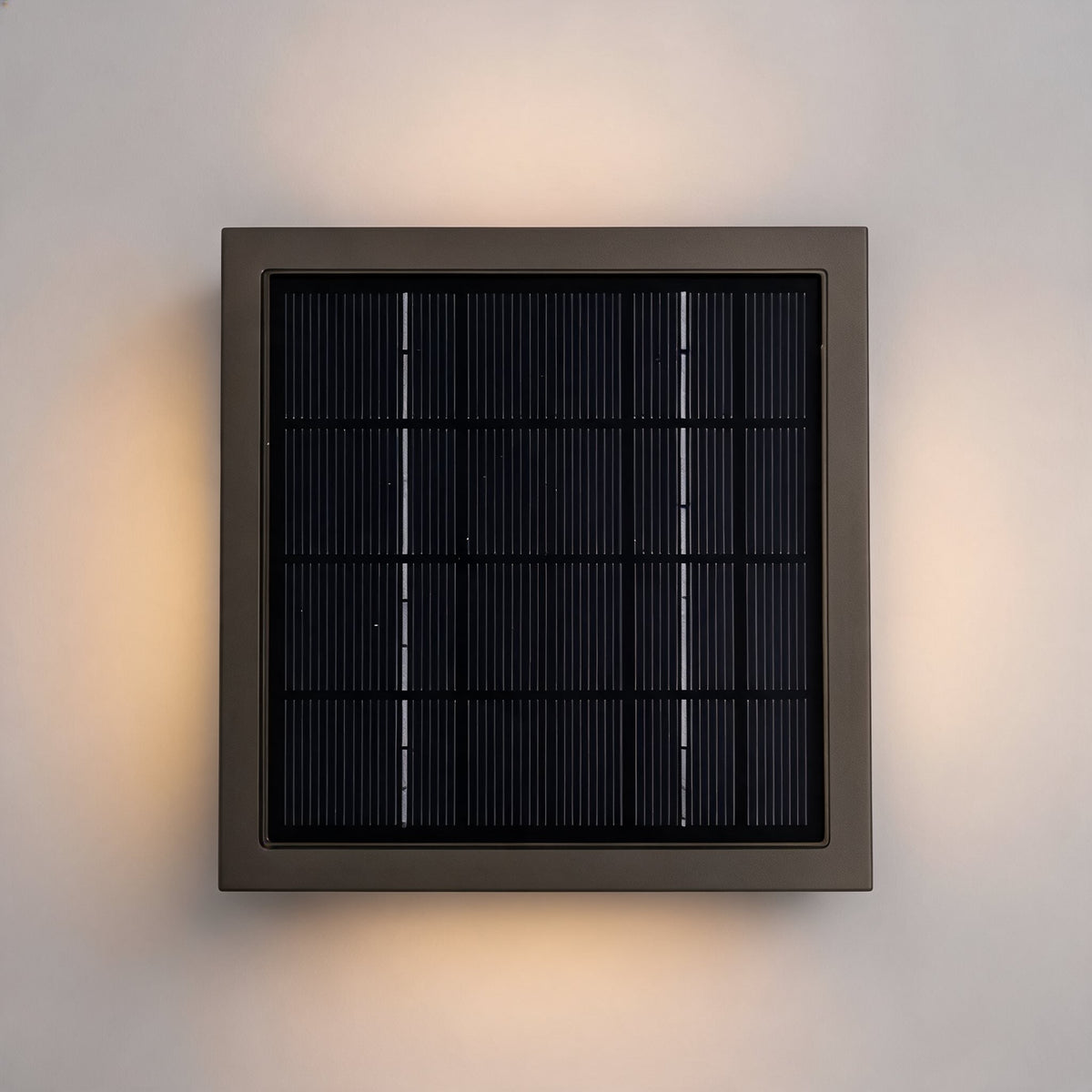 Layered Square Deck Post Light Stainless Steel Solar 12V or Hardwired Warm LED