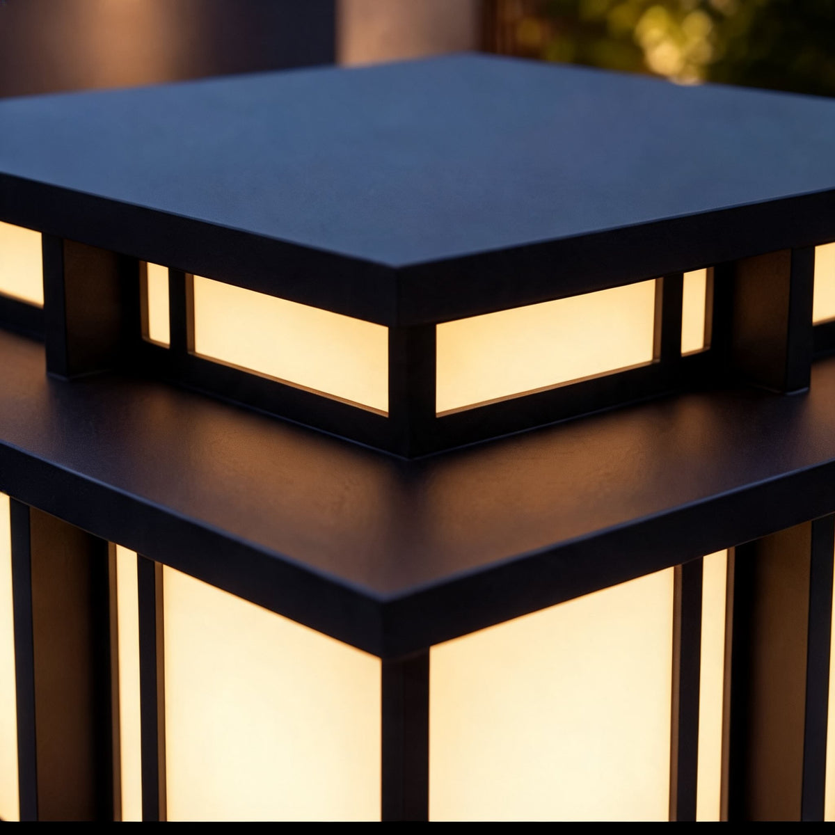 Sandblasted Metal Frosted Acrylic Pillar Light E27 Solar 12V 24V or Mains IP65