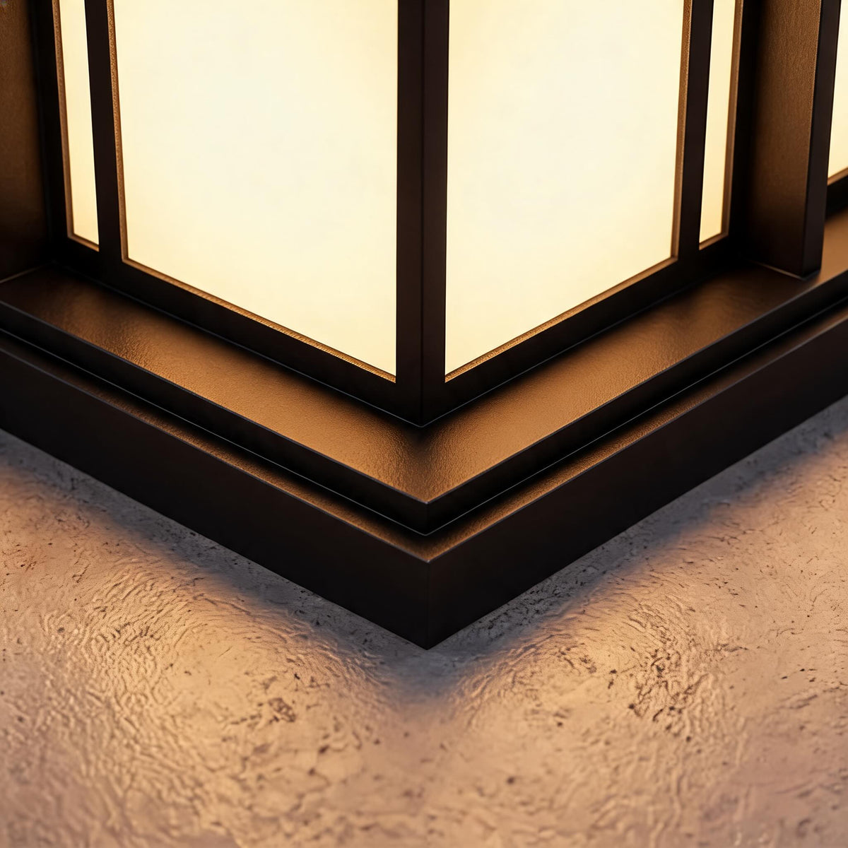 Sandblasted Metal Frosted Acrylic Pillar Light E27 Solar 12V 24V or Mains IP65
