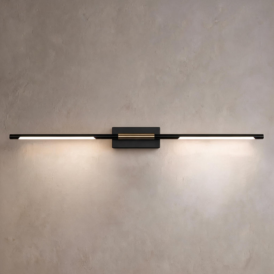 Black & Gold Electroplated LED Vanity Light Bar 60cm or 100cm Glare-Free