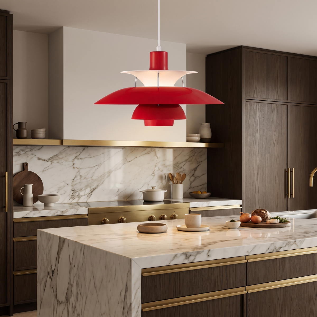 Metal Pendant - Pure Red
