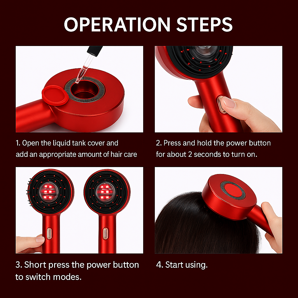 Red Light Hair Growth Scalp Massager